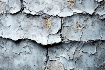 Poster - Close-up shot of peeling paint on a wall, highlighting the worn and damaged surface