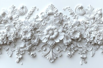 Poster - Close-up shot of a decorative wall featuring a beautiful arrangement of flowers