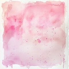 Poster - A delicate watercolor depiction of a soft pink cloud against a white background, perfect for use in designs related to calmness and serenity