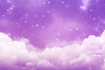 Poster - Starry night sky with many stars, dark blue-purple hue