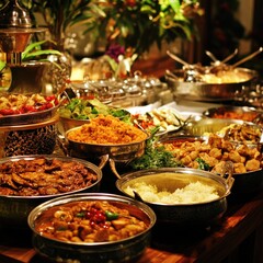 Poster - A variety of dishes on a table, perfect for showcasing different types of cuisine or appetizers