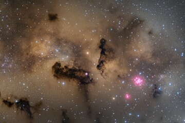 Poster - A stunning view of a starry night sky with many stars visible
