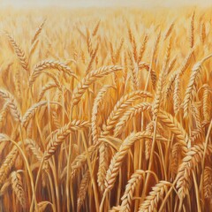 Poster - A field of golden wheat ready for harvest