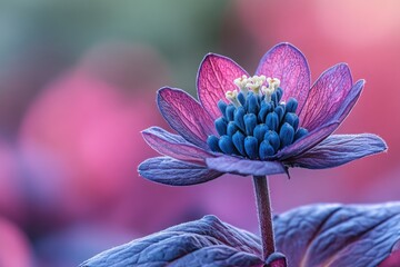 Aufkleber - A close-up shot of a single flower with blurred background