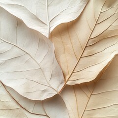 Poster - A detailed view of a leaf cluster with veins and edges visible