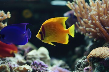 Poster - Two fish swimming together in an aquarium