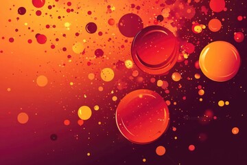 Aufkleber - A cluster of colorful bubbles suspended in the air