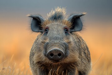Aufkleber - Close-up shot of a pig in a natural setting, suitable for use in agricultural or farm-themed projects