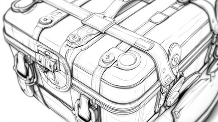 Poster - A suitcase sits on a table with its lid open, revealing packing space