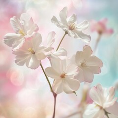 Poster - A close-up shot of a bouquet of white flowers, perfect for editorial or commercial use