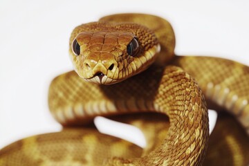 Poster - A close-up of a snake's body on a white background
