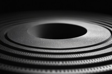 Poster - A close-up shot of a round object in monochrome tones, suitable for use in editorial or design contexts