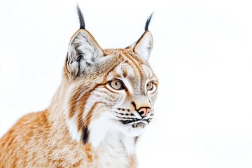 Poster - A close-up shot of a lynx in snowy environment