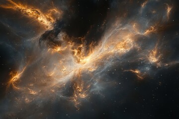 Wall Mural - Cosmic Nebula: A fiery dance of celestial gases.