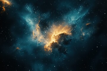 Wall Mural - Cosmic Nebula: A celestial masterpiece of swirling gas and dust.