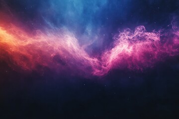Wall Mural - Cosmic swirls of pink and blue nebulae create a mesmerizing celestial dance.