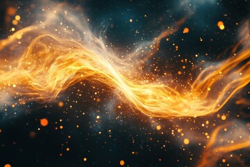 Wall Mural - Fiery cosmic swirls and glittering stardust.