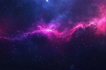 Wall Mural - Cosmic Nebula in Vibrant Hues