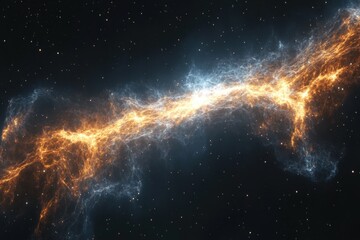 Wall Mural - Cosmic Fire and Ice: A celestial dance of light and energy.