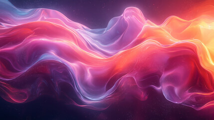 Wall Mural - abstract colorful waves flowing dynamically