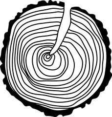 Wall Mural - Wood Circle Lines Texture
