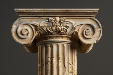 Fototapete - An Elegant Exhibition of Ancient Greek Architecture: The Flawlessly Fluted Ionic Column