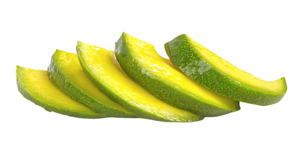 Poster - pair of avocado isolated on white background