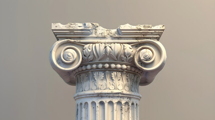 Fototapete - An Elegant Exhibition of Ancient Greek Architecture: The Flawlessly Fluted Ionic Column