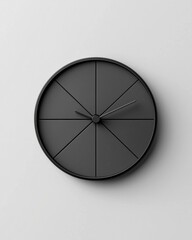 Wall Mural - Modern minimalist black clock. AI.