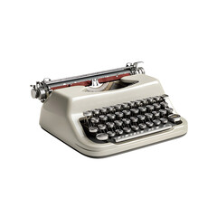 Wall Mural - typewriter advertisement isolated on white background full depth of field