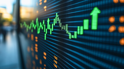Poster - financial market upward trend