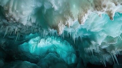 Poster - Enthralling Ice Cave: A Winter Wonderland