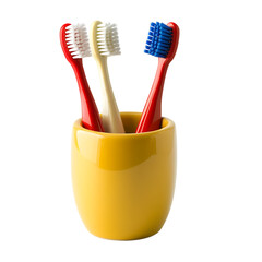 Wall Mural - toothbrush holder Advertisement isolated on white background full depth of field 