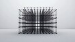 © Soemsuk - Digital Representation of an Interconnected Grid of Nodes Creating a 3D Structure in Minimalist Design Showcasing Network Connectivity and Technology Concepts