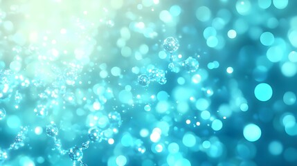 Poster - aqua bokeh background: abstract bubbles - abstract backgrounds