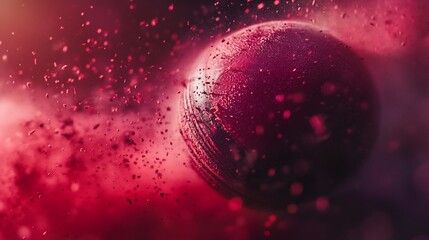 Wall Mural - red planet in space with particles.