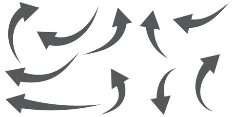 Leinwandbilder - hand painted, hand draw sketchy curve arrow blue arrow isolated on white background. this has clippi