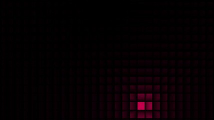Moving square light on black background widescreen