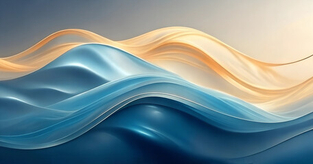 Wall Mural - Waves of Serenity in Dual Tones