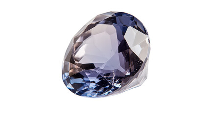 Poster - Brilliant Blue Sapphire Gemstone Sparkling Under Bright Light with Intricate Facets Showcasing Its Natural Beauty and Value isolated on a white background