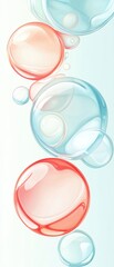 Wall Mural - a series of colorful bubbles are floating in the air