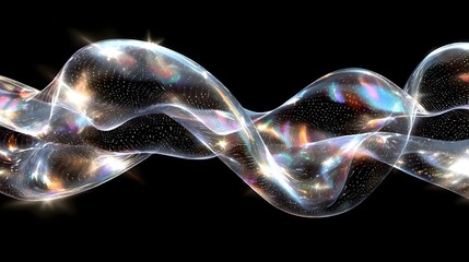 Poster - mesmerizing and ethereal holographic patterns with swirling shimmering light reflections create a ca