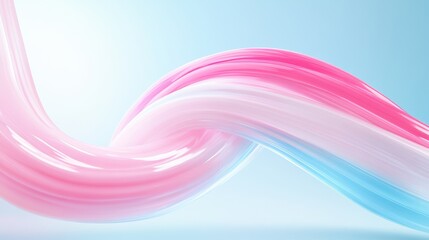 Wall Mural - a pink, blue, and white swirl of paint