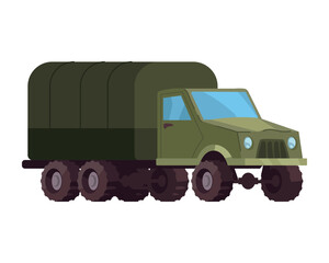 Canvas Print - military truck vehicle