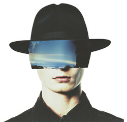 png hat photography portrait conceptual.