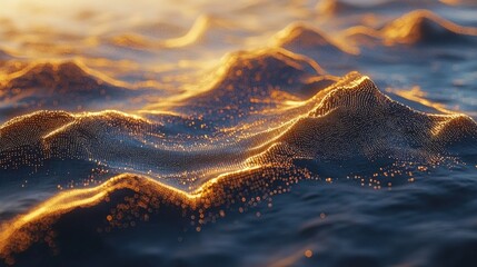 Leinwandbilder - Dynamic abstract glowing waves representing internet banking in a digital environment for financial innovation