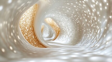 Poster - Abstract Swirling Tunnel of Light and Shadow: Architectural Design Visualization