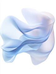 Aufkleber - Soft blue abstract fabric flowing gracefully in gentle wave