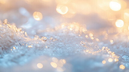 Poster - Soft water droplets glisten on surface, creating dreamy atmosphere