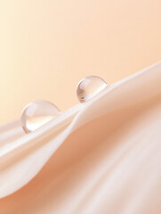 Poster - Delicate water droplets on soft petal surface create serene atmosphere